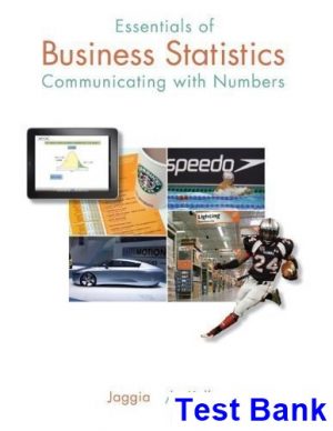 essentials business statistics communicating numbers 1st edition jaggia test bank