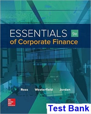 essentials corporate finance 9th edition ross test bank