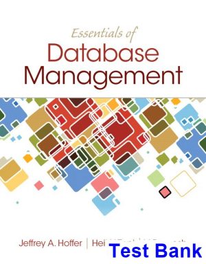 essentials database management 1st edition hoffer test bank
