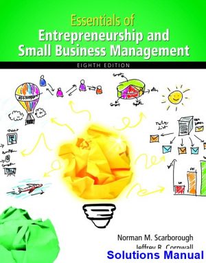 essentials entrepreneurship small business management 8th edition scarborough solutions manual