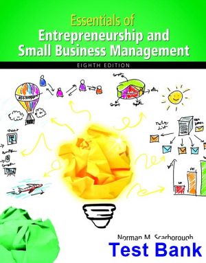 essentials entrepreneurship small business management 8th edition scarborough test bank