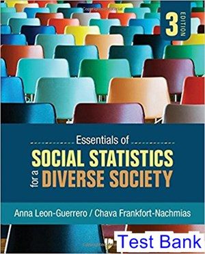 essentials of social statistics for a diverse society 3rd edition leon guerrero test bank