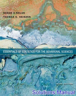 essentials of statistics for the behavioral sciences 3rd edition nolan solutions manual