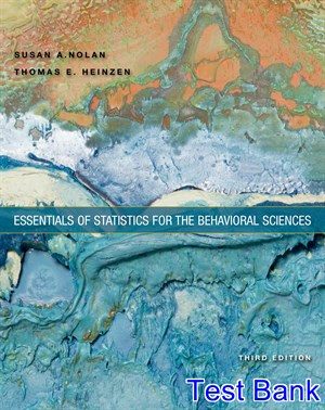 essentials of statistics for the behavioral sciences 3rd edition nolan test bank