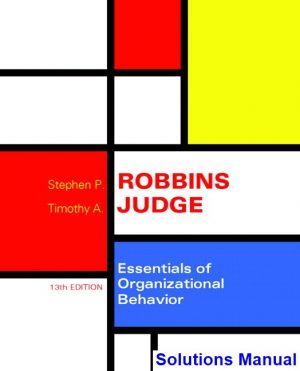 essentials organizational behavior 13th edition robbins solutions manual