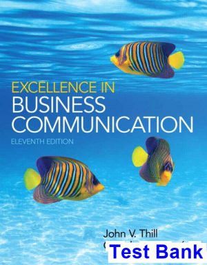 excellence business communication 11th edition thill test bank