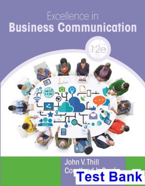 excellence business communication 12th edition thill test bank