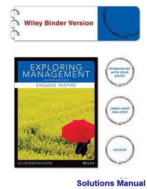 exploring management 4th edition schermerhorn solutions manual