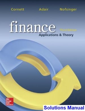 finance applications theory 3rd edition cornett solutions manual