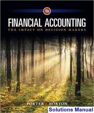 financial accounting impact on decision makers 10th edition porter solutions manual