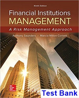 financial institutions management risk management approach 9th edition saunders test bank