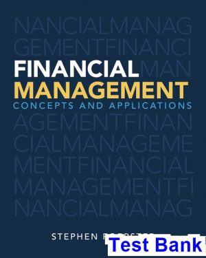 financial management concepts applications 1st edition stephen foerster test bank