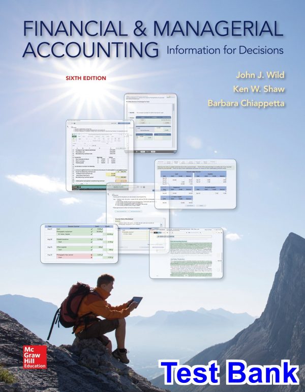 financial managerial accounting 6th edition wild test bank