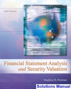 financial statement analysis security valuation 5th edition penman solutions manual