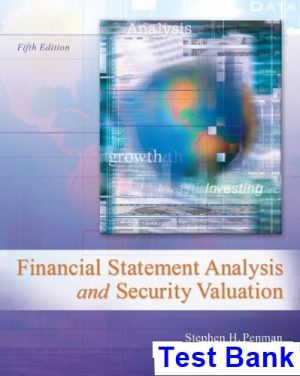 financial statement analysis security valuation 5th edition penman test bank