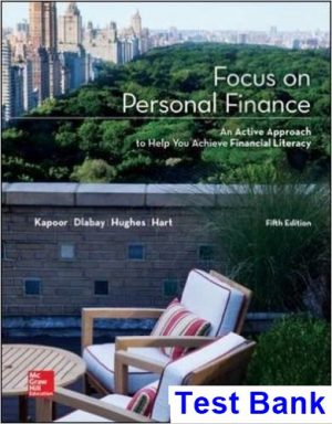 focus on personal finance 5th edition kapoor test bank