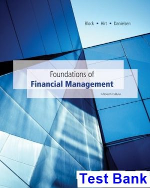 foundations financial management 15th edition block test bank