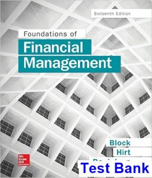 foundations financial management 16th edition block test bank