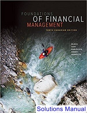 foundations of financial management canadian 10th edition block solutions manual