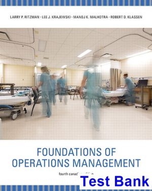 foundations operations management canadian 4th edition ritzman test bank
