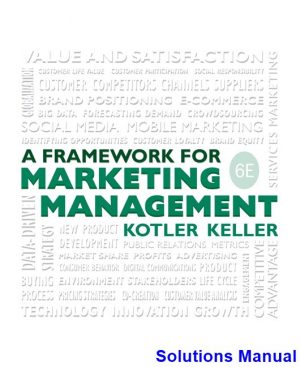 framework marketing management 6th edition kotler solutions manual