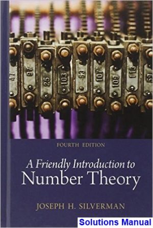 friendly introduction number theory 4th edition silverman solutions manual