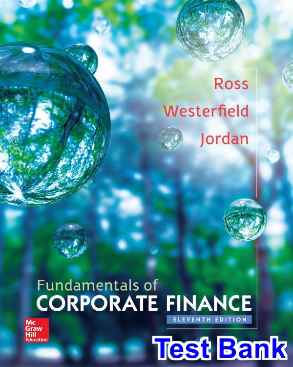 fundamentals corporate finance 11th edition ross test bank
