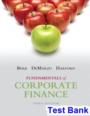 fundamentals corporate finance 3rd edition berk test bank