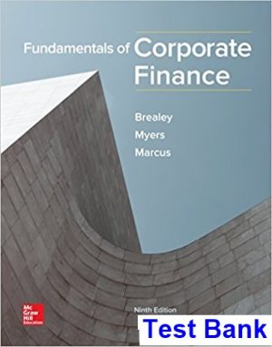 fundamentals corporate finance 9th edition brealey test bank