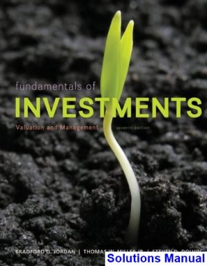 fundamentals investments valuation management 7th edition jordan solutions manual
