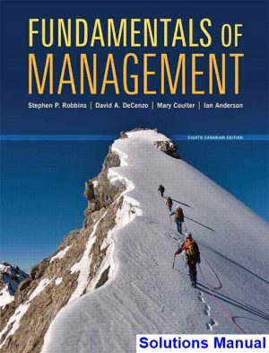 fundamentals management canadian 8th edition robbins solutions manual