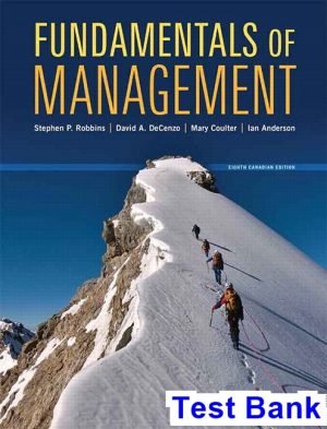 fundamentals management canadian 8th edition robbins test bank