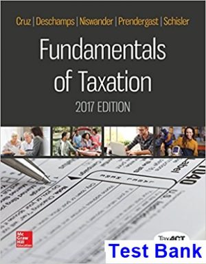 fundamentals taxation 2017 edition 10th edition cruz test bank