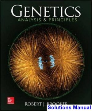 genetics analysis principles 5th edition brooker solutions manual