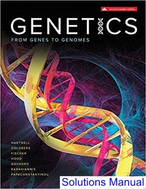 genetics canadian 2nd edition hartwell solutions manual