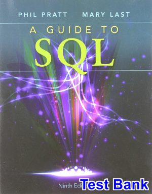 guide sql 9th edition pratt test bank