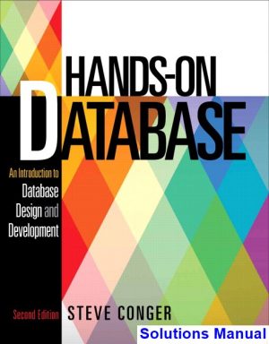 hands on database 2nd edition steve conger solutions manual