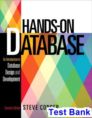 hands on database 2nd edition steve conger test bank