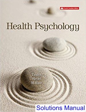 health psychology canadian 4th edition taylor solutions manual