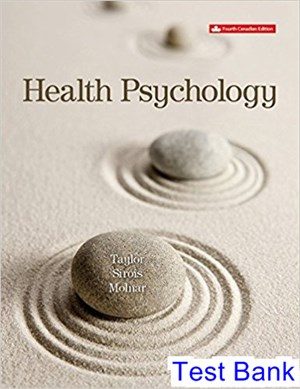 health psychology canadian 4th edition taylor test bank