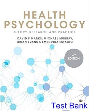 health psychology theory research and practice 4th edition marks test bank