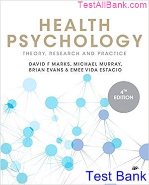 Health Psychology Theory Research And Practice 4th Edition Marks Test Bank