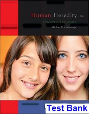 human heredity principles issues 11th edition cummings test bank
