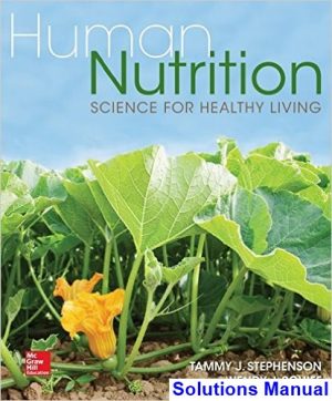 human nutrition science healthy living 1st edition stephenson solutions manual