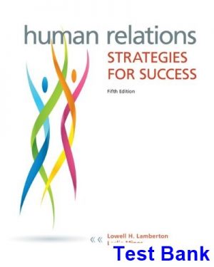 human relations strategies success 5th edition lamberton test bank