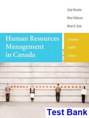 human resources management canada twelfth canadian edition canadian 12th edition dessler test bank