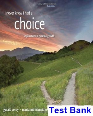 i never knew i had choice explorations personal growth 10th edition corey test bank