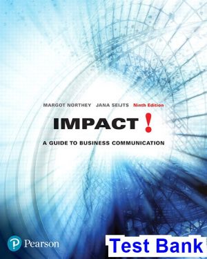 impact guide business communication canadian 9th edition northey test bank