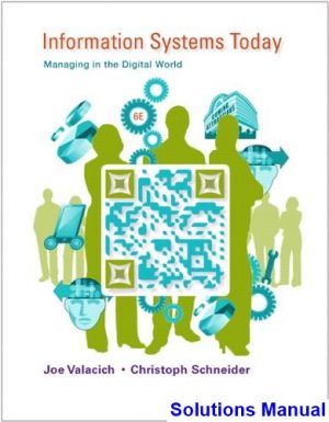 information systems today managing digital world 6th edition valacich solutions manual