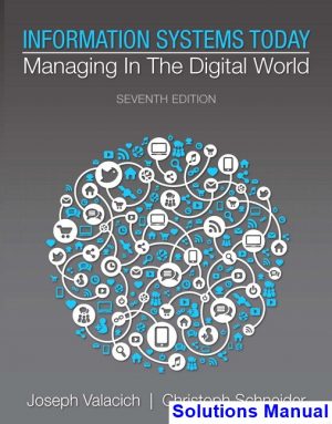 information systems today managing digital world 7th edition valacich solutions manual